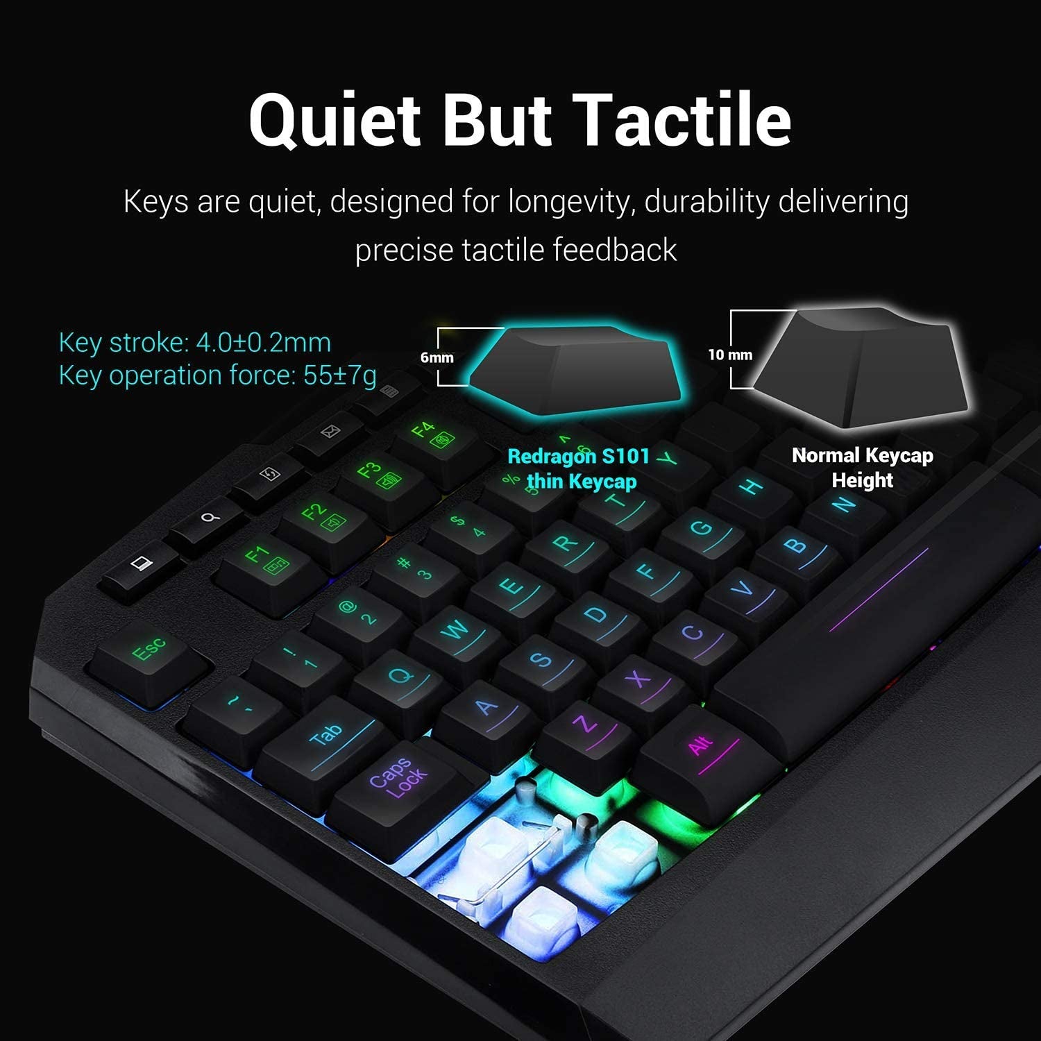 S101 Wired RGB Backlit Gaming Keyboard and Mouse Pad, Gaming Headset Combo All in 1 PC Gamer Bundle for Windows PC – (Black)