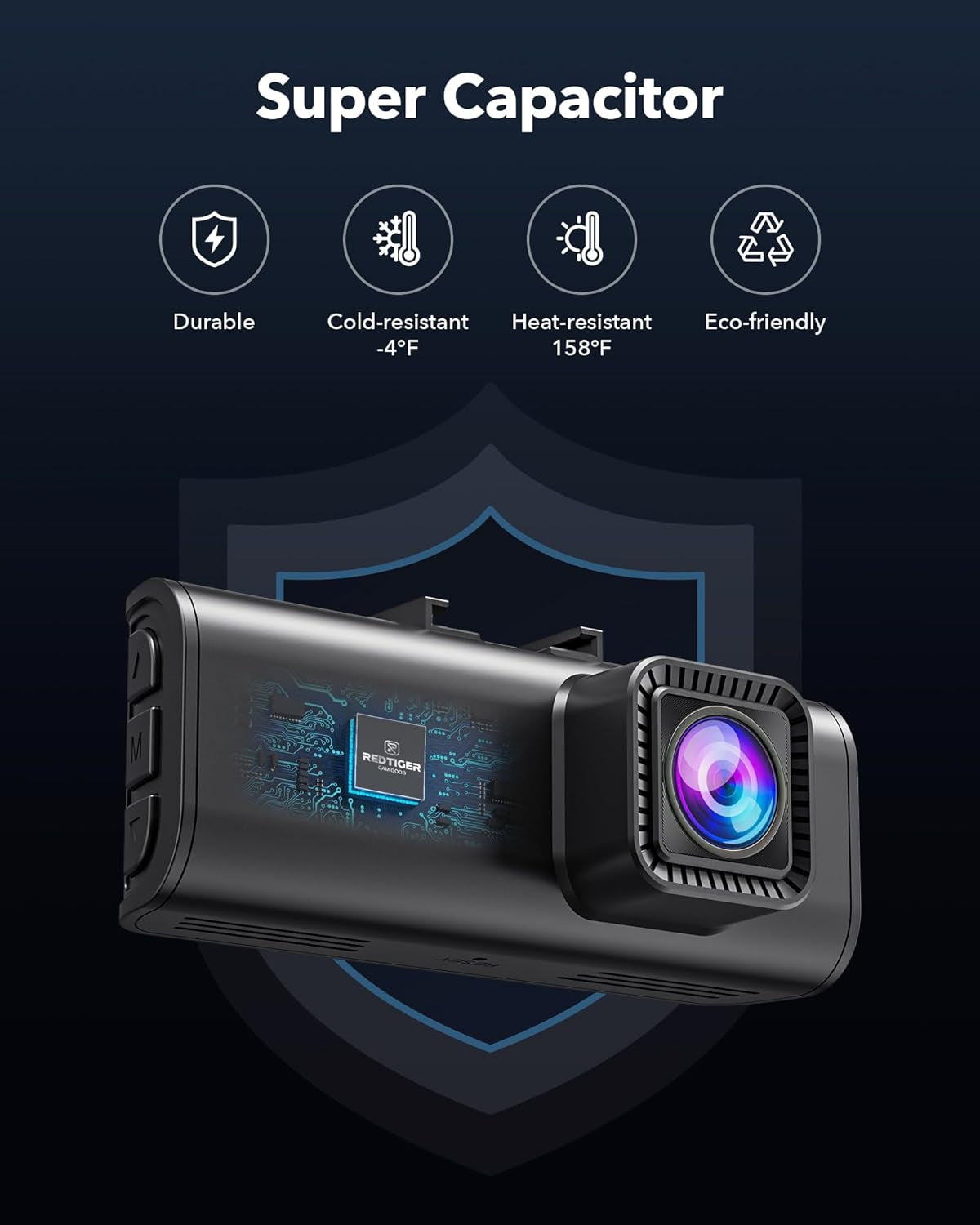 Dash Cam Front Rear, 4K/2.5K Full HD Dash Camera for Cars, Free 32GB SD Card, Built-In Wi-Fi GPS, 3.18” IPS Screen, Night Vision, 170°Wide Angle, WDR, 24H Parking Mode